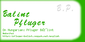 balint pfluger business card